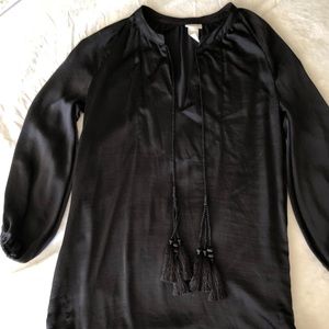 Bohemian black shirt dress